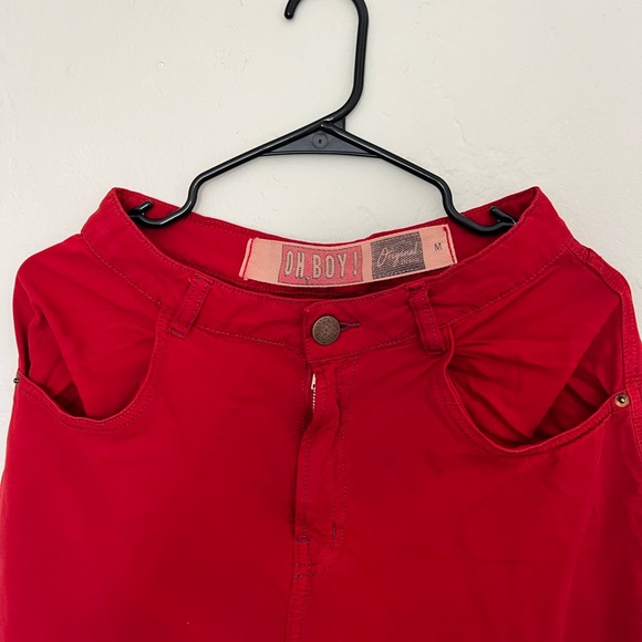 Stylish Red Women's Pants - Picture 5 of 7